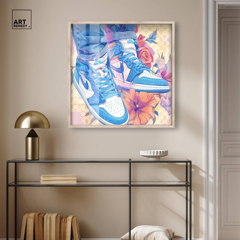 Sneakers in Bloom Shadowbox by Art Remedy