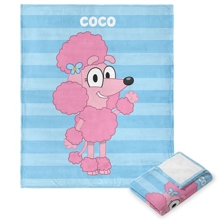 Bluey Roll Call Coco Silk Touch Throw Blanket