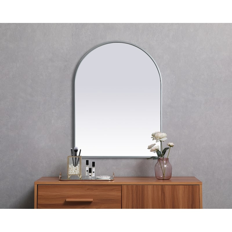 Indigo Home Metal Frame Arch Mirror 27x36 Inch