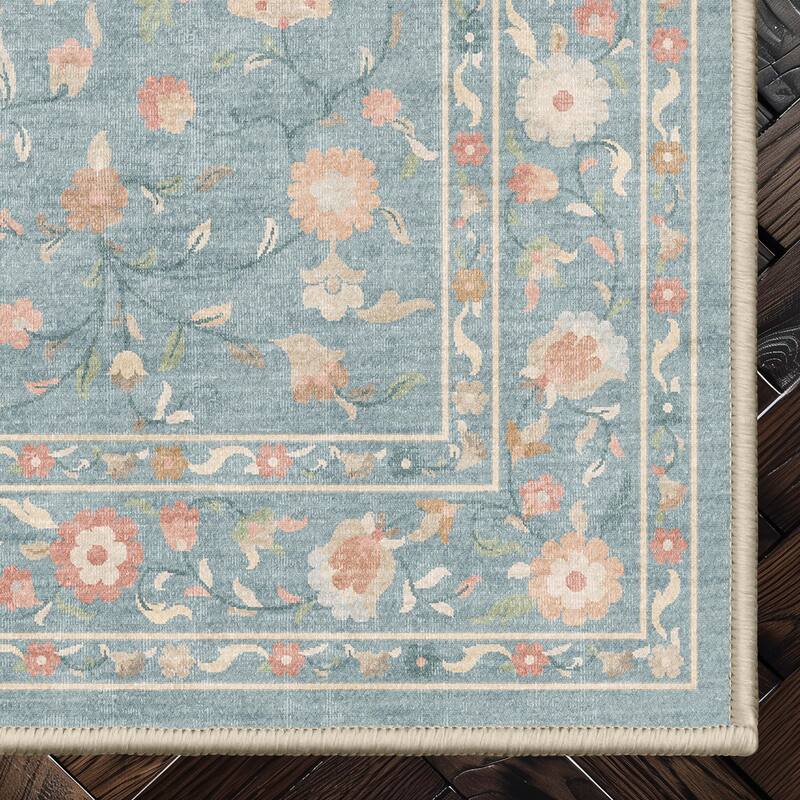 Well Woven Apollo Serapi Yazd Traditioal Floral Flat-Weave Area Rug