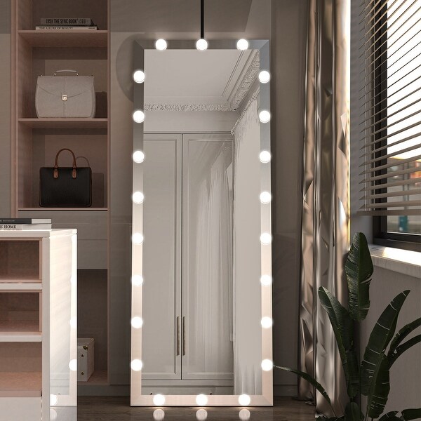 Full length dressing mirror with lights cheap