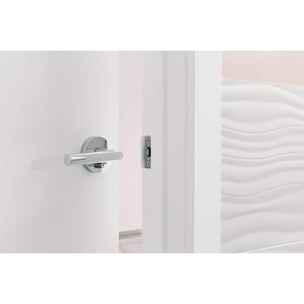 Kwikset 155mil Milan Privacy Door Lever Set With Push Button Lock And Emergency Egress