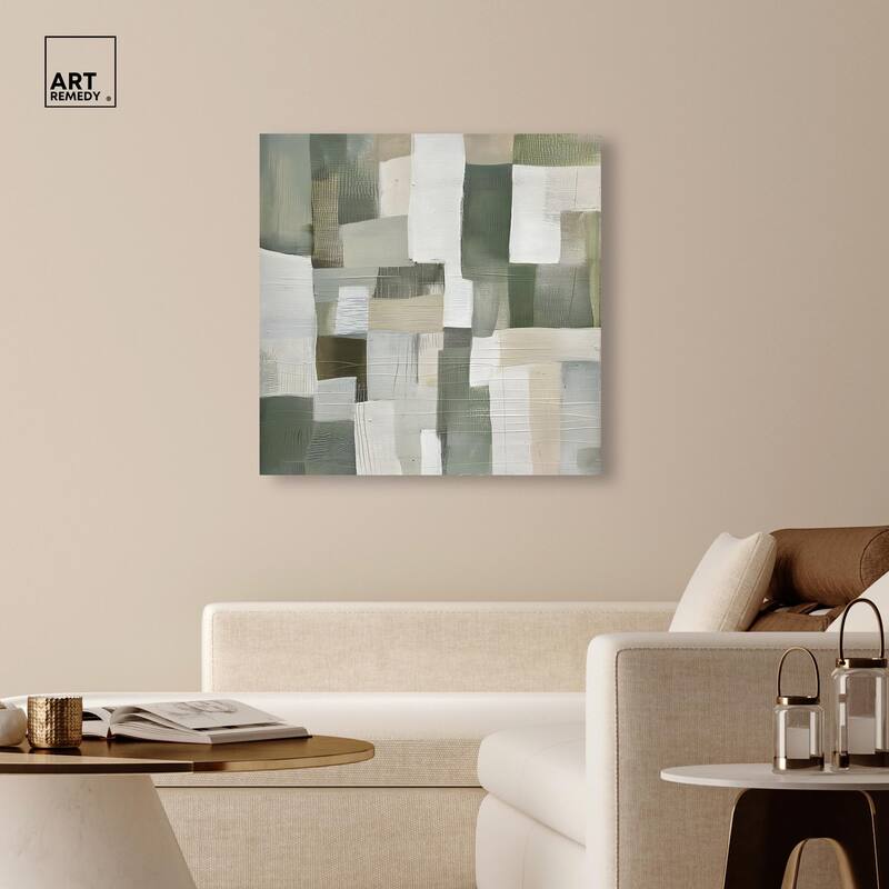 Pale Jade Green I Canvas by Art Remedy, Gallery Wrapped