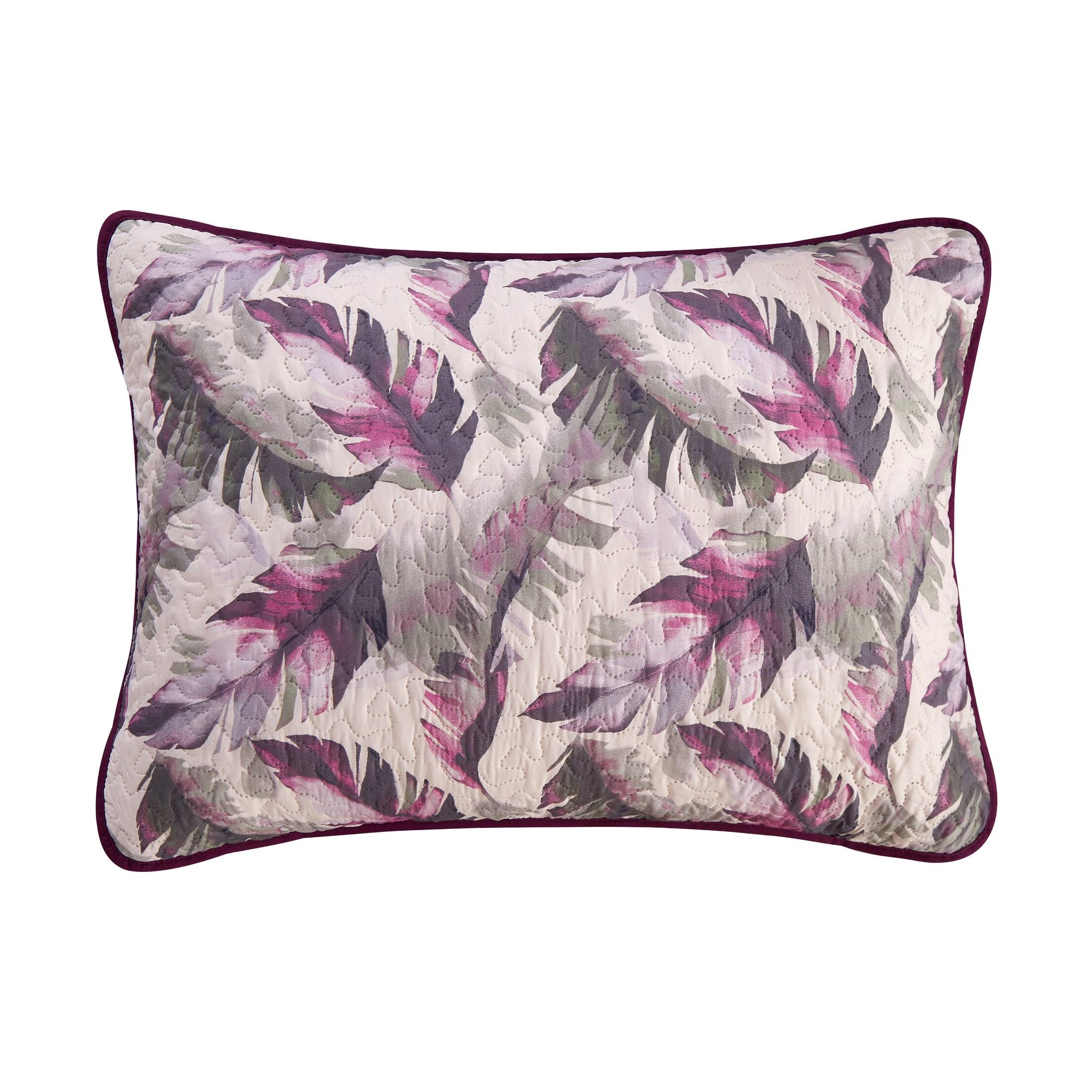 Chic Home Serra 9 Piece Quilt Set Watercolor Leaf Print Geometric