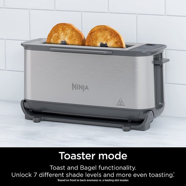Ninja ST100 Foodi 2-in-1 Flip Toaster Oven (Stainless Steel) - Bed