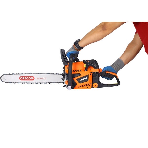 Gasoline Chain Saw Dual Spike Bar 20 Inch Power Chain Saw 58CC 2