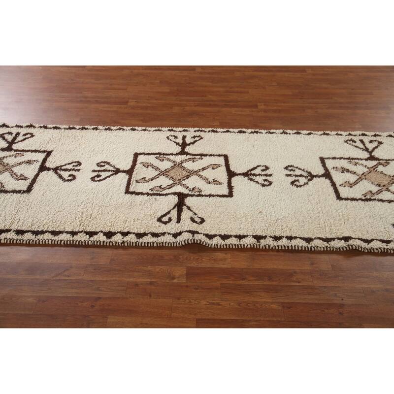 Turkish Anatolian Runner Rug Hallway Hand-knotted Wool Carpet - 3'6"x 11'6"