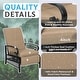 preview thumbnail 32 of 51, Outdoor Cushioned Chaise Lounge Adjustable Patio Reclining Lounge Chair, Recliner Lounge Chair & Bistro Table Set