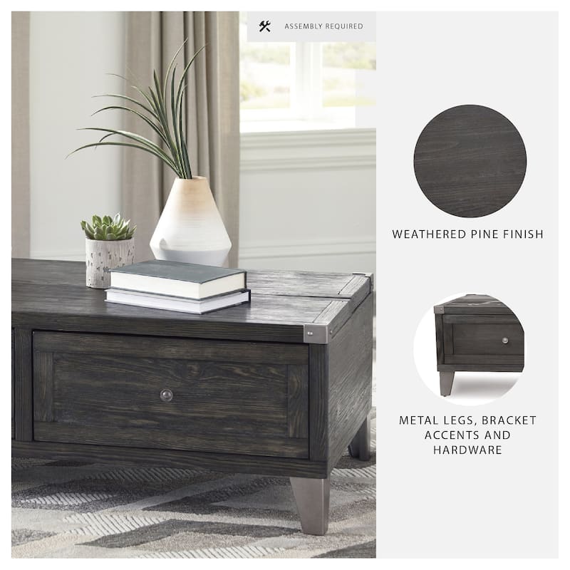 Signature Design by Ashley Todoe Dark Gray Coffee Table with Lift Top
