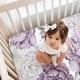 preview thumbnail 5 of 4, Sweet Jojo Designs Boho Shabby Chic Floral Girl 2 Pack Fitted Crib Sheets Solid Purple Ivory Bohemian Vintage Watercolor Elegant