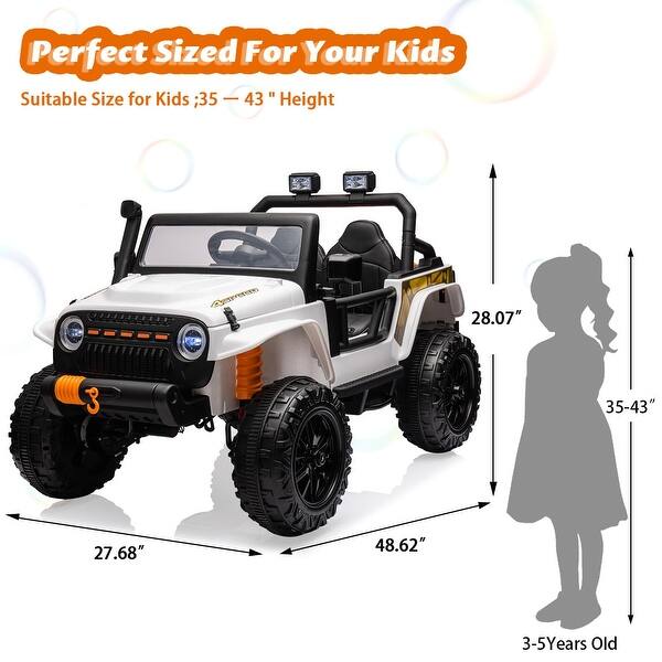 dimension image slide 1 of 6, Ride on Car for Kids and Parent Remote Control