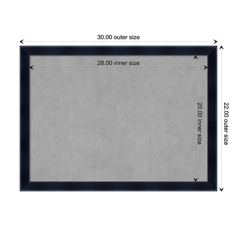 Amanti Art Madison Black Framed Magnetic Board - Board Size 28x20