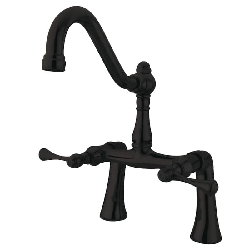 Kingston Brass Restoration 7 in. Center Deck Mount Clawfoot Tub Faucet