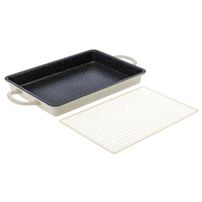 Curtis Stone Dura-Pan+ 2-in-1 Baker/Griddle Pan with Silicone Mat Refurbished - Cream