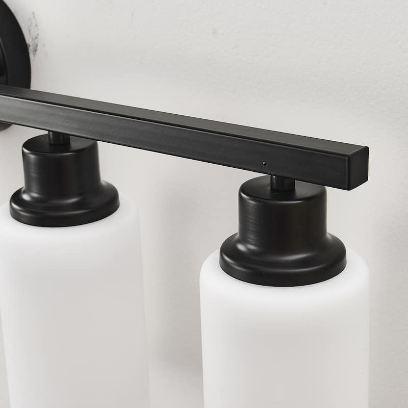 Wall Lamp 8-Light ,Bathroom Vanity Light, Matte Black Bathroom Light Fixtures, Modern Wall Light(NO INCLUDED BULBS)-E26