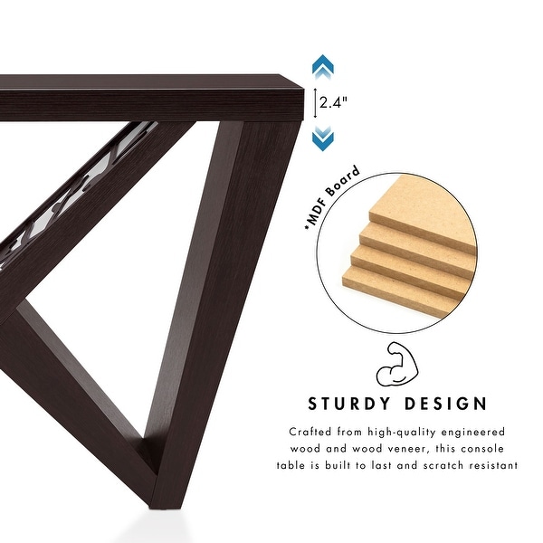DH BASIC Modern Decorative Console Table with W-Shaped Legs