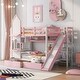 preview thumbnail 14 of 46, Castle Bunk Bed with Slide & Storage Stairs, Wooden Storage Bedframe