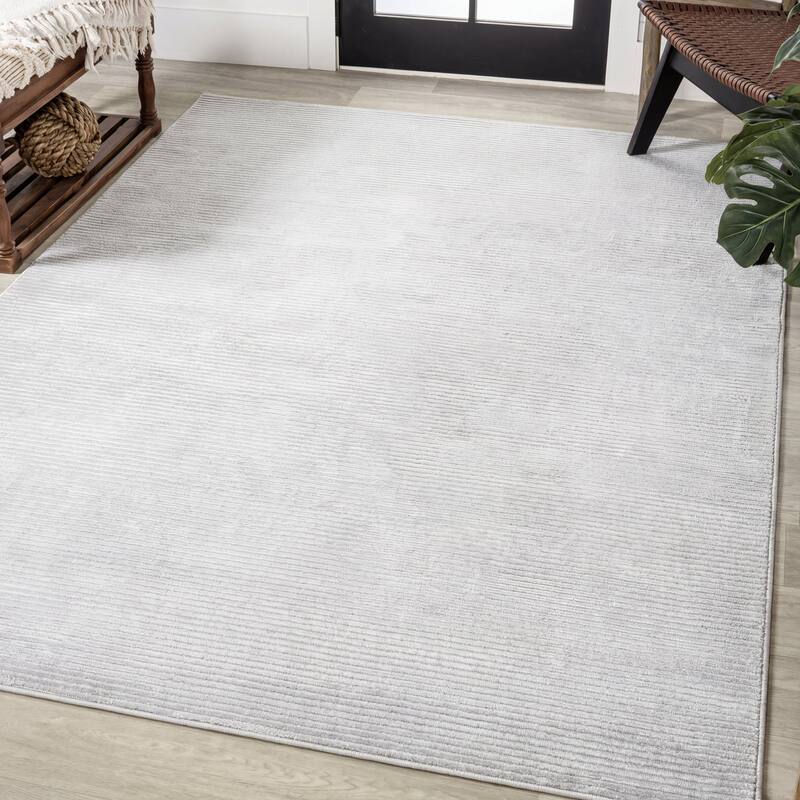 JONATHAN Y Athens Modern Minimalist Pinstripe High-Low Rug