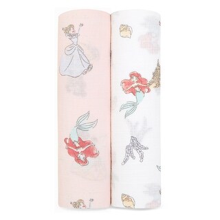 aden + anais essentials cotton muslin swaddle blanket 2 pack disney princess