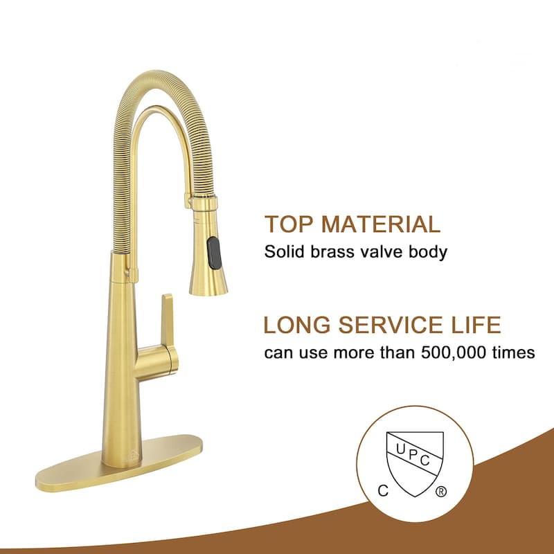 Spring Kitchen Sink Faucet with Detachable Towel Rack, Kitchen Faucet for Kitchen Sink