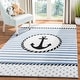preview thumbnail 5 of 22, SAFAVIEH Carousel Kids Aftina Nautical Anchor Rug 8' x 10' - Ivory/Navy - Rectangle