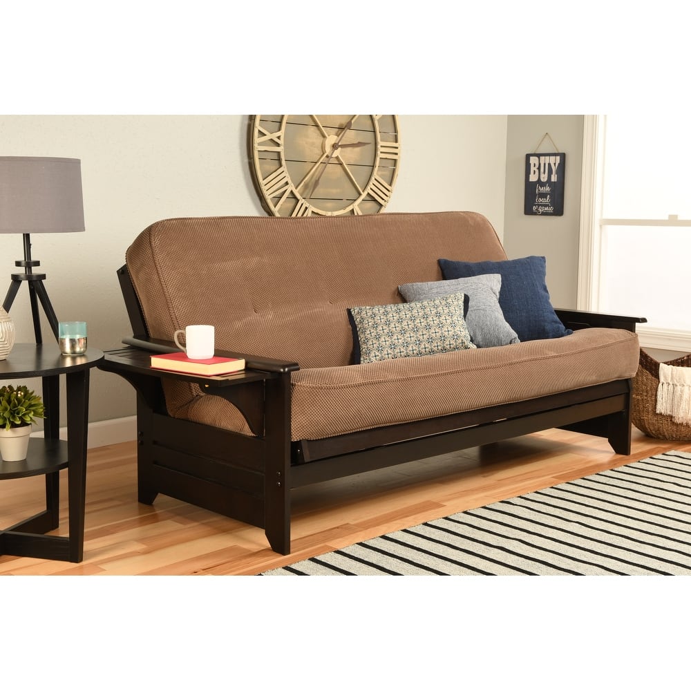 Copper Grove Dixie Espresso Full-size Futon Set with Bonded Leather Innerspring Mattress