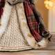 preview thumbnail 13 of 16, Glitzhome 16"H Faux Fur & PVC Christmas Standing Angel Tree Toppers