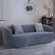 preview thumbnail 4 of 32, Mid Century Style Fabric Curved Sofa