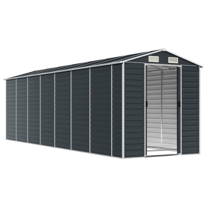 vidaXL Garden Shed Metal Outdoor Storage Shed Anthracite Galvanized Steel