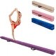 preview thumbnail 22 of 28, 7 Feet Folding Portable Floor Balance Beam with Handles for Gymnasts Purple