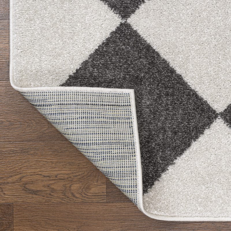 JONATHAN Y Porter Classic Geometric Diamond Pattern Rug
