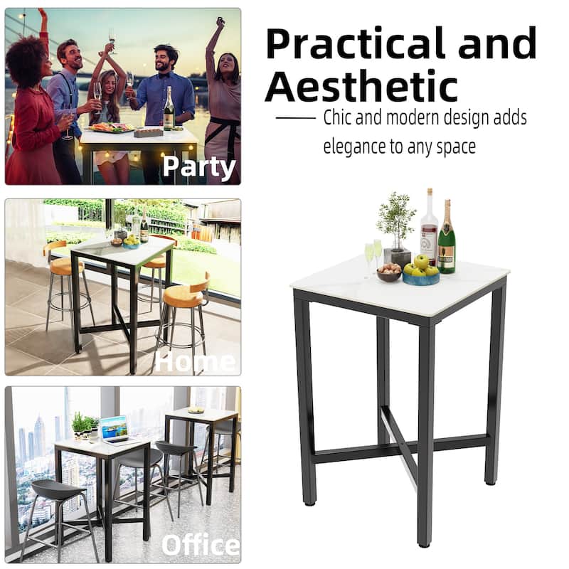 Bar Height 41.4" Dining Table - 27.55x27.55x41.4 inch