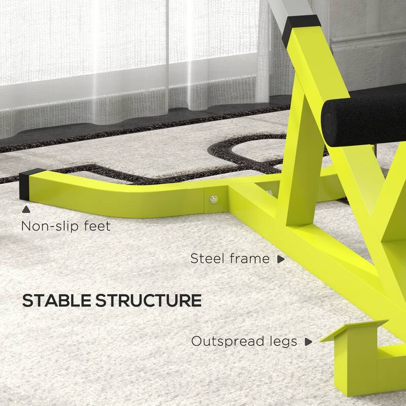 Soozier Hyperextension Bench, Height Adjustable Roman Chair with Dip Bars, Multi-Functional for Back, Core