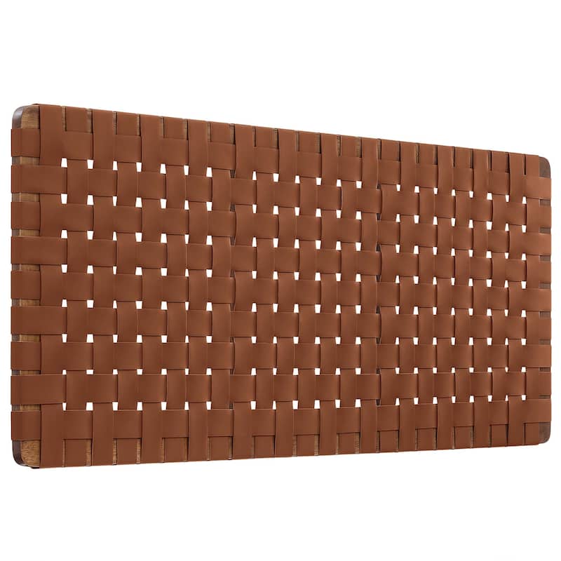 Sparta Wall-Mount Twin/Full/Queen/King Vegan Leather Weave Headboard