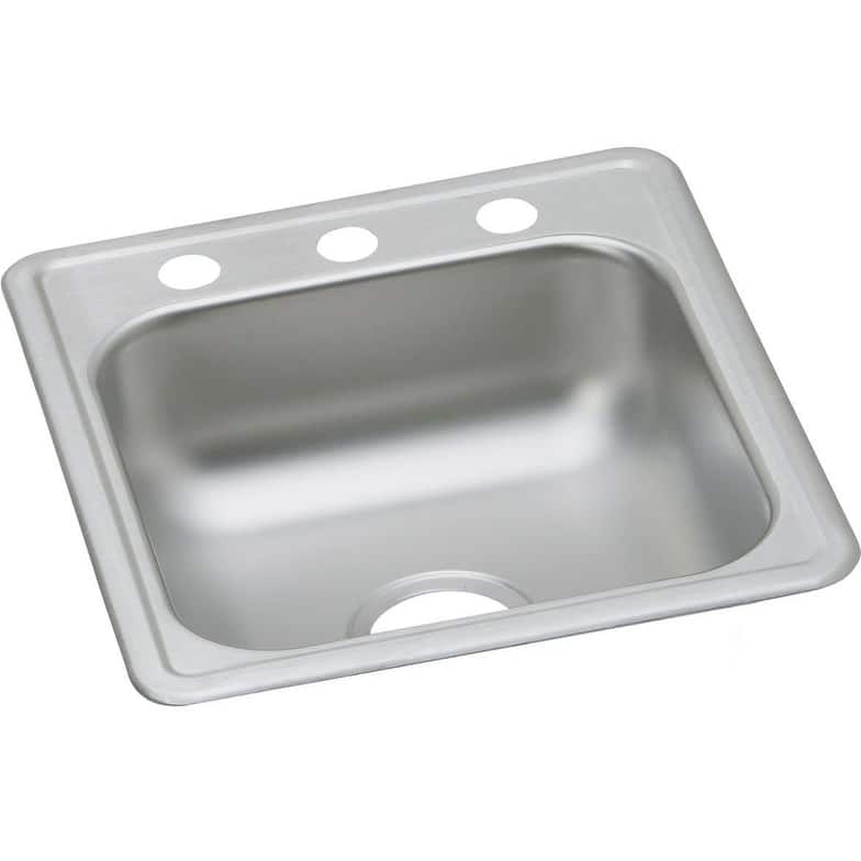 Elkay Dayton 17" Drop In Single Basin Stainless Steel Kitchen Sink
