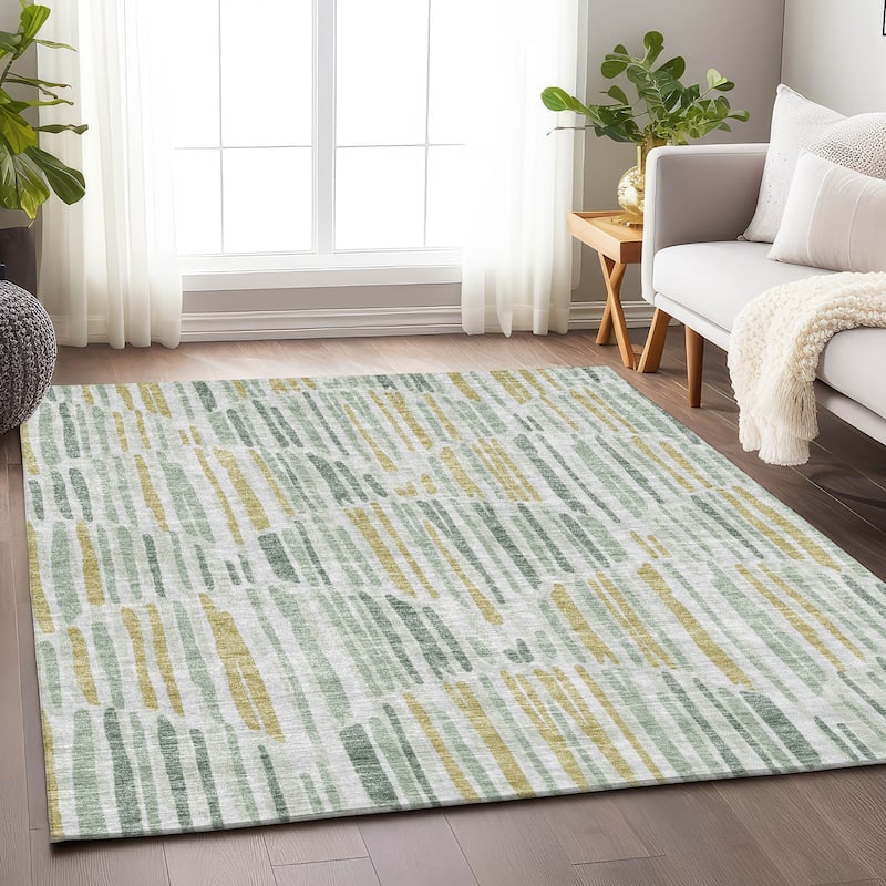Premium Washable Super Soft Modern Ombre Mayfield Rug - Sage - 3' x 5' - Rectangle