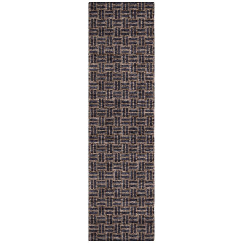 Machine Washable Indoor/ Outdoor Chantille Contempory Crosshatch Rug