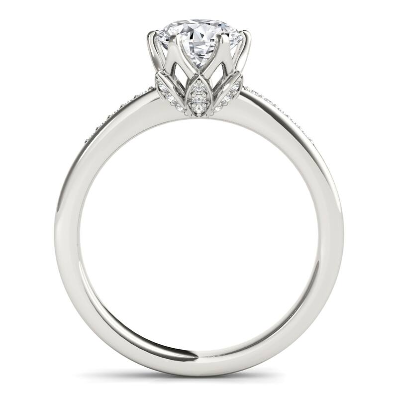 Auriya 14k White Gold Lab Grown Round Diamond Engagement Ring 0.50 to 5.00 ct. tw. (F-G VS)