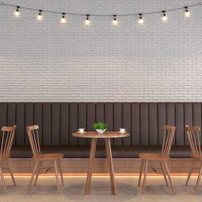 50 Foot Hanging Mount LED Bistro Deck Patio Light Set - Warm White - 600"L