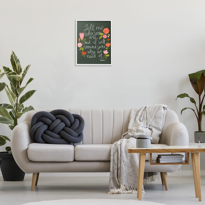 Stupell Inspiring Quote with Florals Framed Giclee Art Design By Mandy Ford Art + Illustration