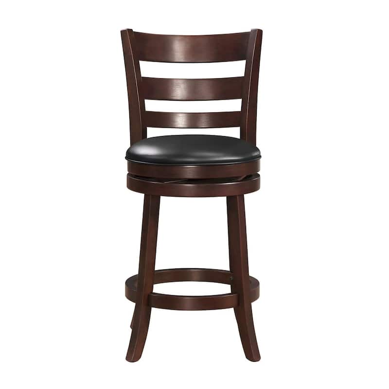 Verona Swivel High Back Counter Height Stool by iNSPIRE Q Classic - Cherry-Ladder Back