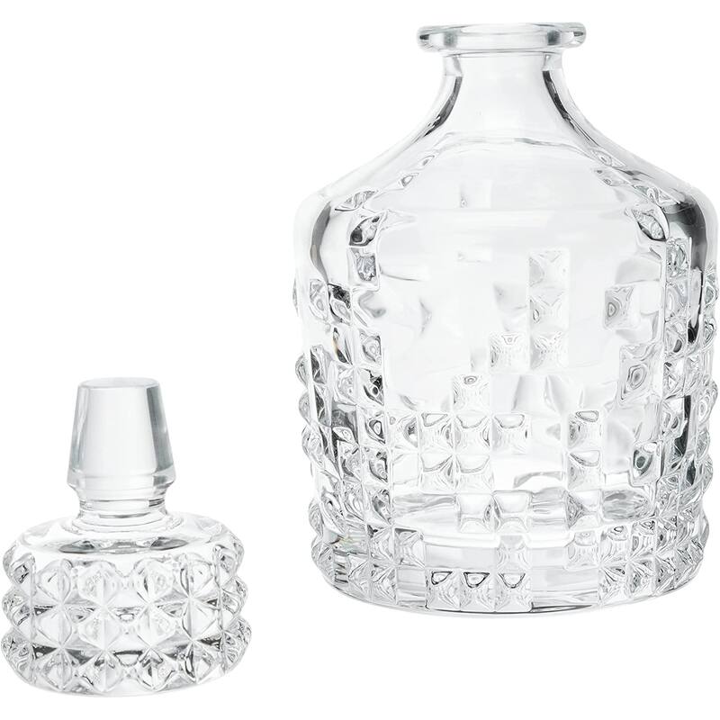 Nachtmann Punk Crystal Glass Decanter Set - 5.5" x 10.3" - 5.5" x 10.3" - Clear - 2 Piece