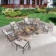 preview thumbnail 3 of 4, Patio Festival Curve-Arm 11-Piece Metal Outdoor Conversation Set
