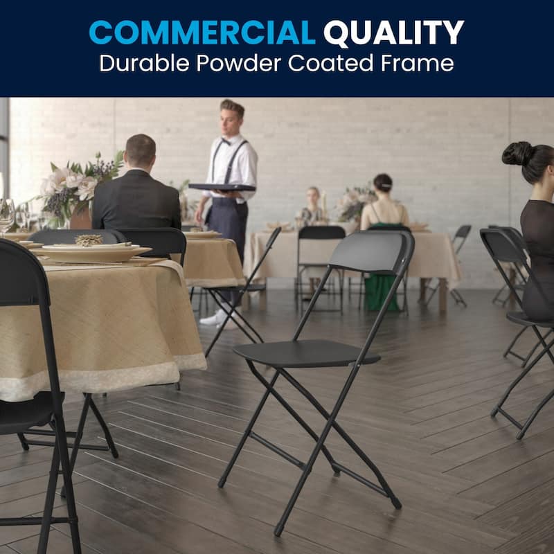 Plastic Folding Chair - 6 Pack 650LB Weight Capacity - Event Chair - 17.5"W x 18"D x 31.5"H