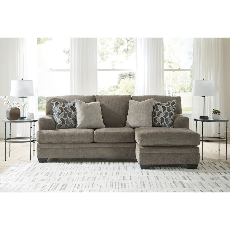 Signature Design by Ashley Stonemeade Sofa Chaise - 92" W x 62" D x 39" H - Nutmeg