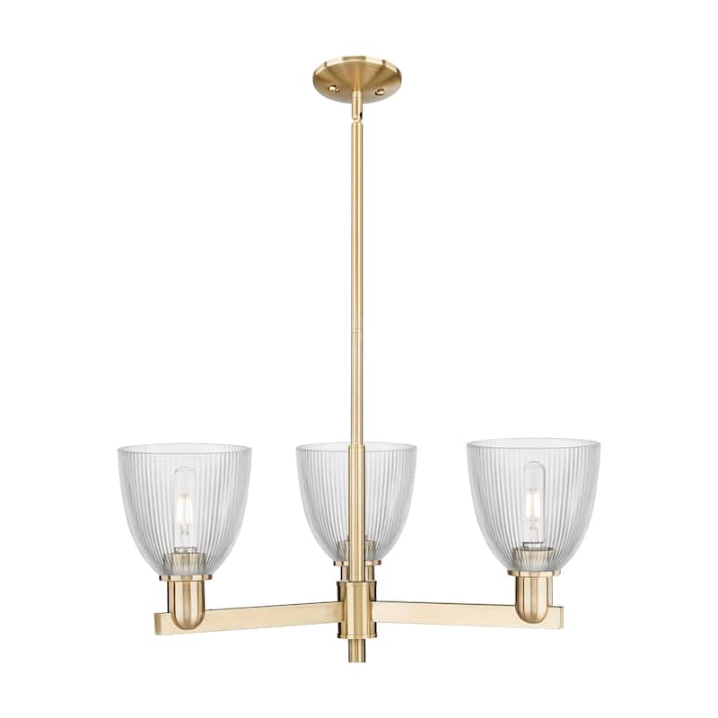 Innovations Lighting Endless Possibilities Arcadia - Castile - 3 Light 28" Stem Hung Chandelier - Clear/Champagne Bronze