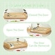 preview thumbnail 3 of 109, Pine Wood Floor Bed with Safety Guardrails and Door for Kids, Boys, Girls, Bedroom