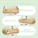 preview thumbnail 3 of 26, Queen Size Pine Wood Floor Bed with Safety Guardrails and Door for Kids
