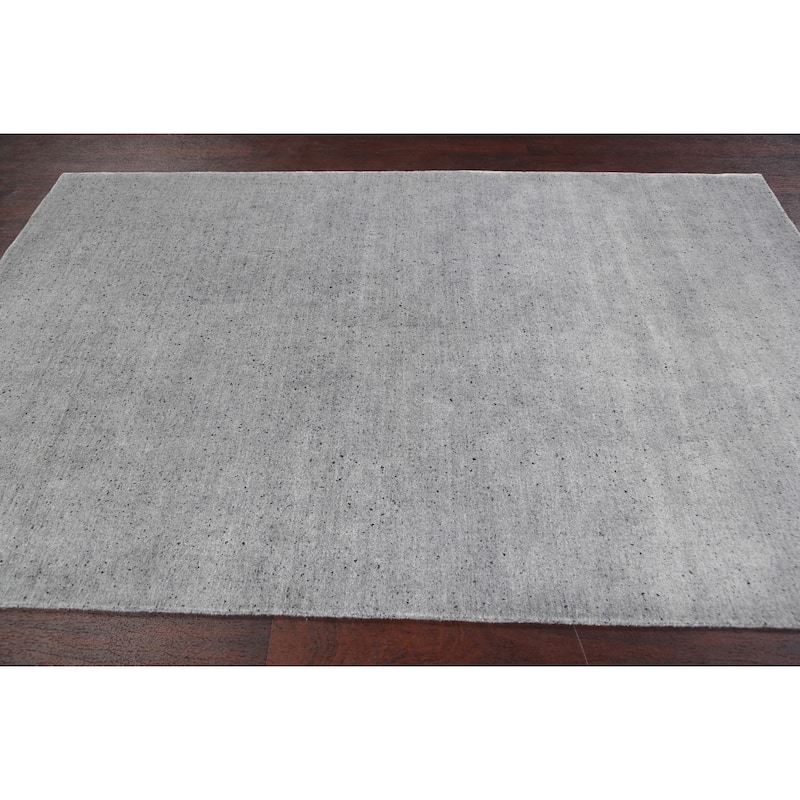 Solid Modern Gabbeh Oriental Area Rug Wool Hand-knotted Carpet - 4'11" x 7'10"