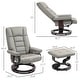 preview thumbnail 5 of 7, HOMCOM Swivel Recliner Chair and Ottoman, Faux Leather Reclining Chair with High Back